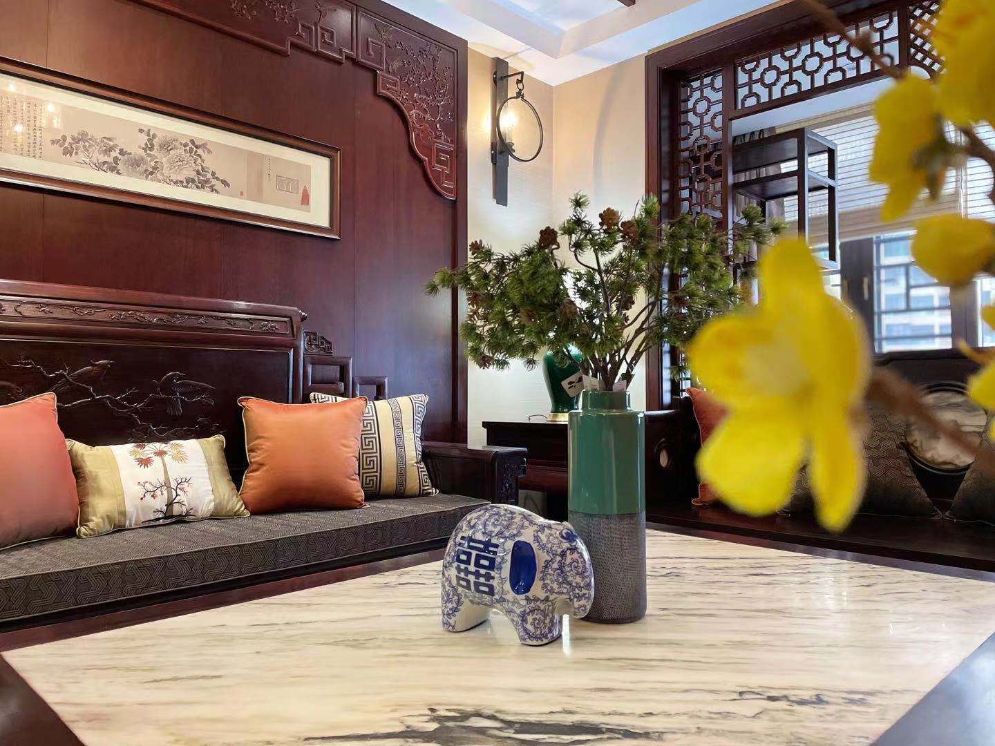 设计案例_|琴棋书画诗酒茶|   传统东方书卷韵味室内设计--新化龙达尚品项目