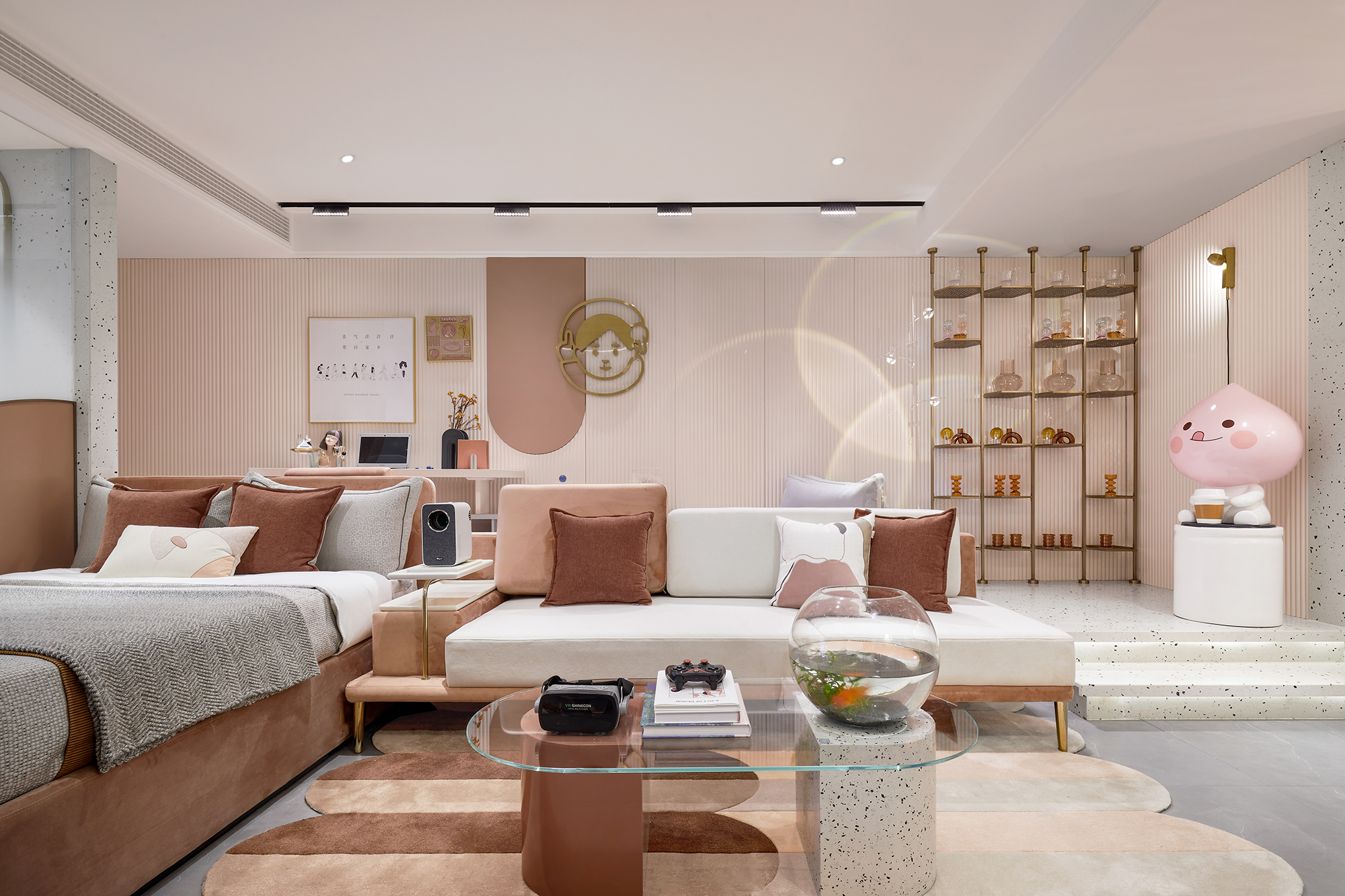 设计案例_两江都汇58㎡ 浪漫“奶茶”风