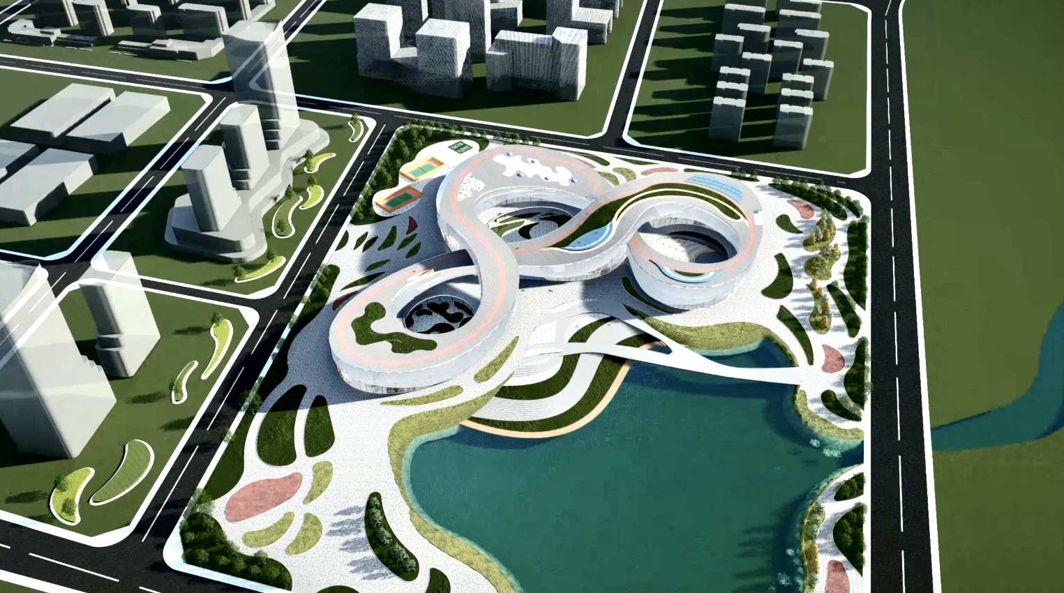 设计案例_随州市曾都区市民活动中心三馆两中心建筑概念方案