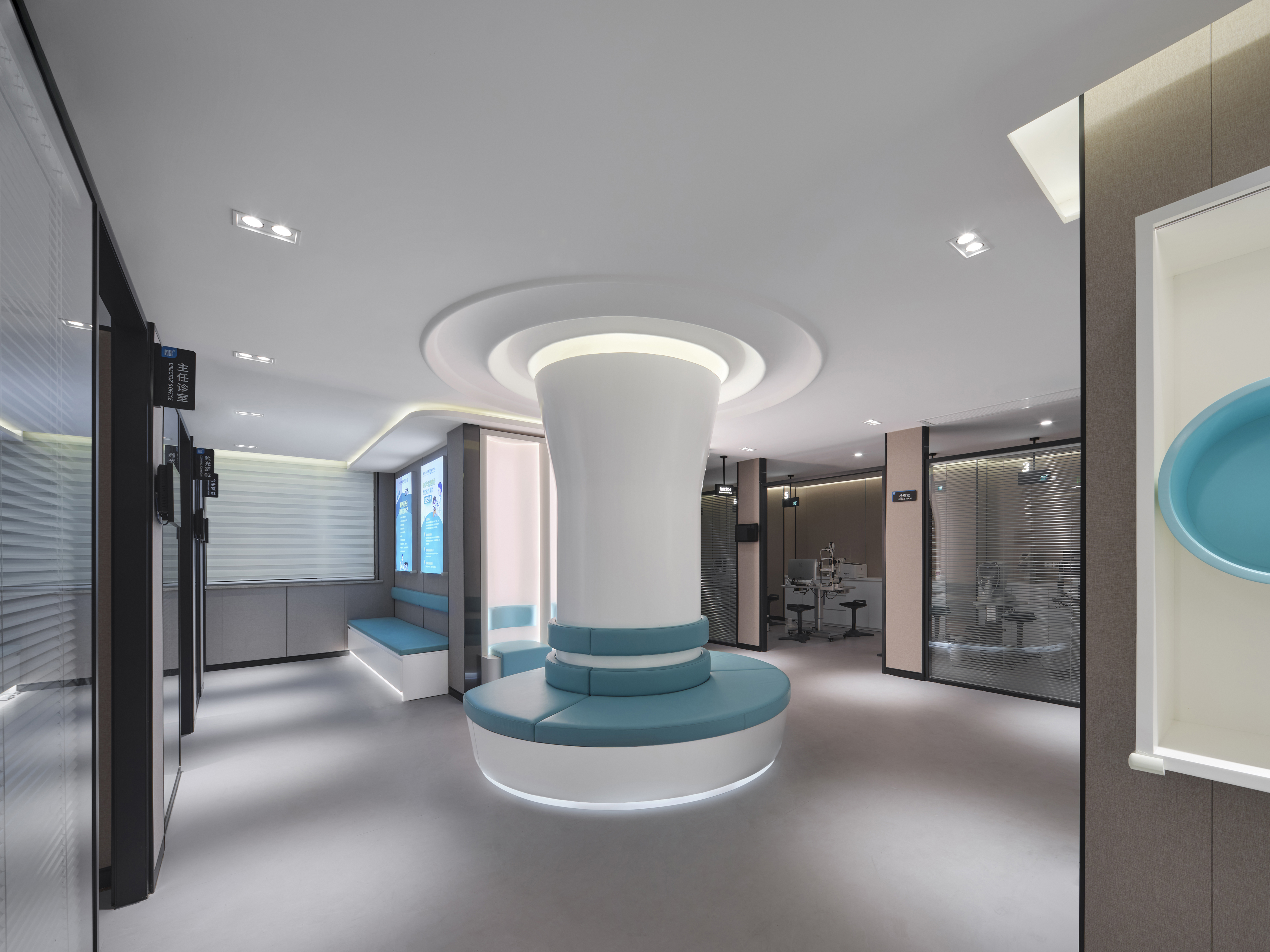 设计案例_专业中蕴藏着温馨--天津市眼科医院视光中心河北店