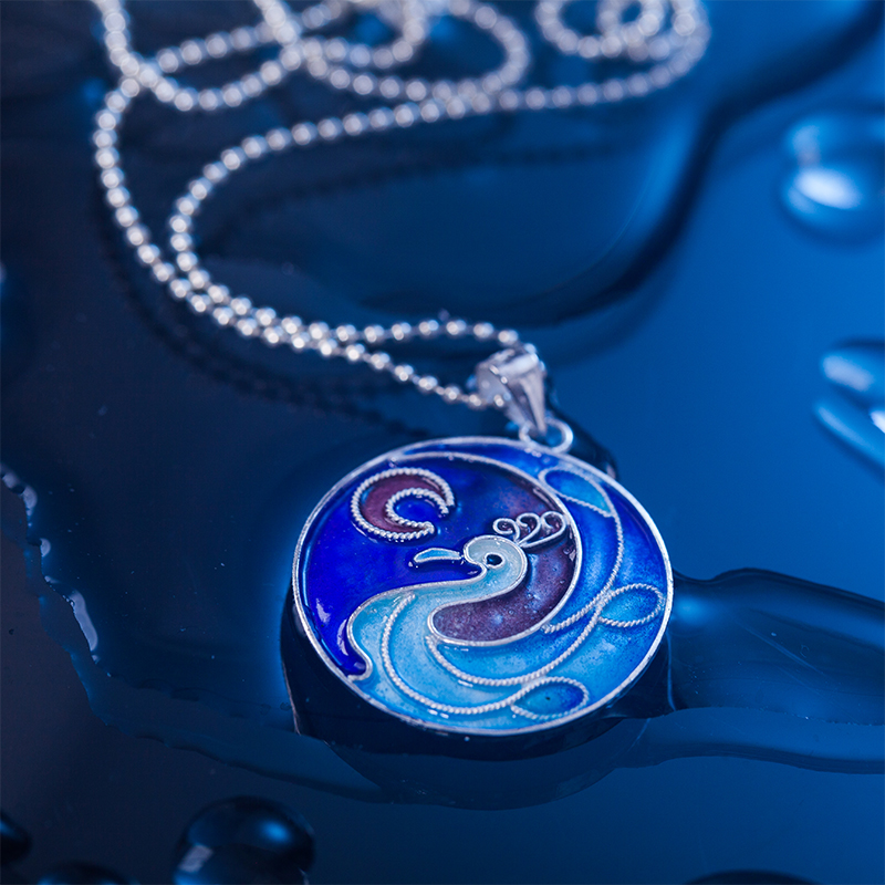 设计案例_“月下精灵”银花丝珐琅系列首饰