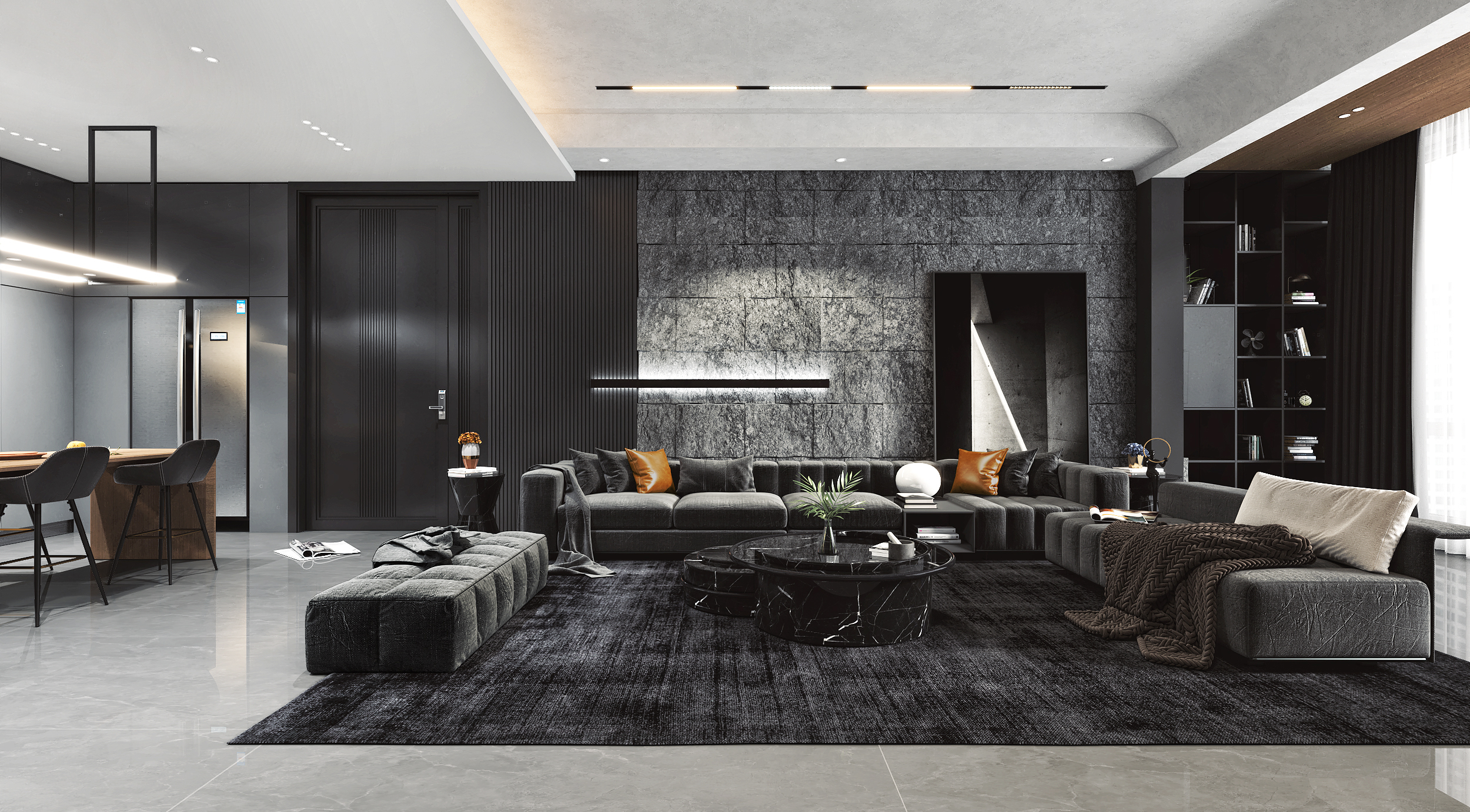 设计案例_黑曼吧风格平墅